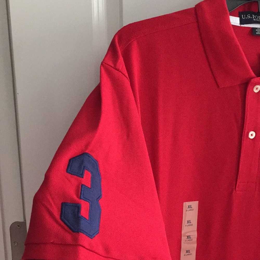 USPA Polo Shirt Red Short Sleeve XL - Picture 6 of 10